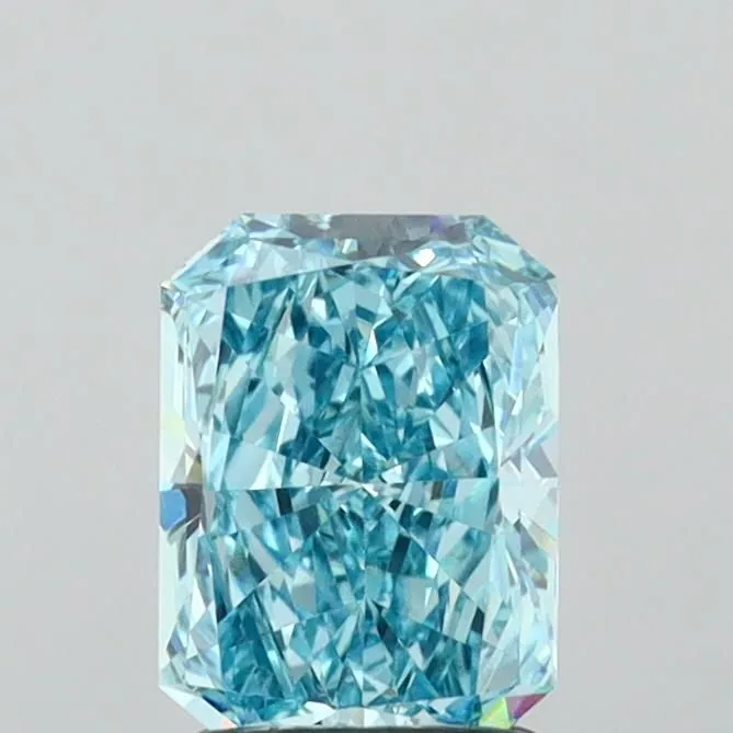 1.44ct RADIANT Fancy Vivid Blue VVS2 Coloured Lab diamond