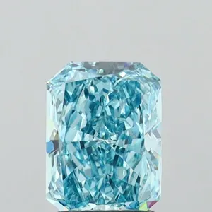 1.44ct RADIANT Fancy Vivid Blue VVS2 Coloured Lab diamond