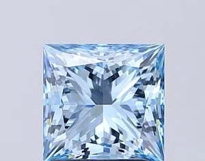 2.01ct PRINCESS Fancy Intense Blue VS1 Coloured Lab diamond
