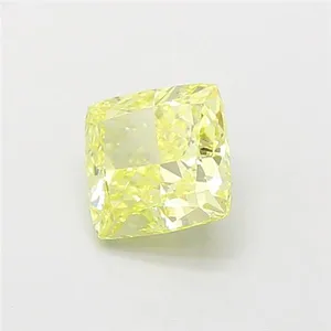 1ct CUSHION Fancy Intense Yellow VS2 Coloured Lab diamond