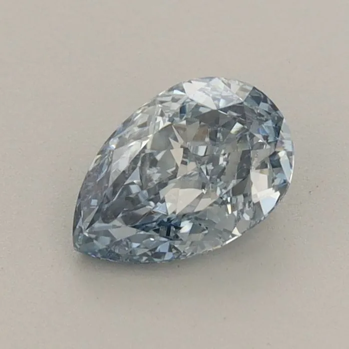 0.67ct PEAR Fancy Vivid Blue VS1 Coloured Lab diamond