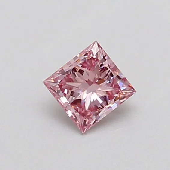 0.3ct PRINCESS Fancy Intense Pink VS1 Coloured Lab diamond