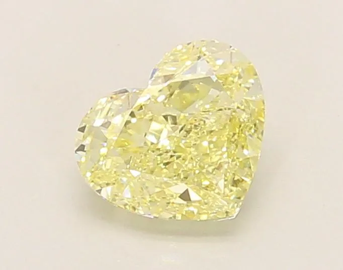 1.05ct HEART Fancy Yellow VS1 Coloured Lab diamond