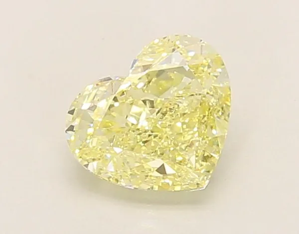1.05ct HEART Fancy Yellow VS1 Coloured Lab diamond
