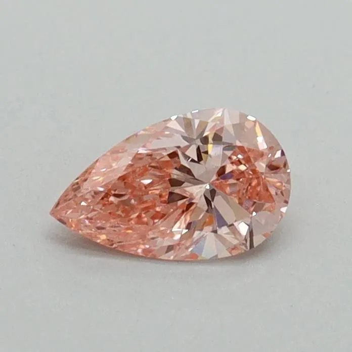 0.36ct PEAR Fancy Vivid Pink VS1 Coloured Lab diamond