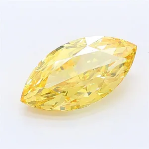 1.3ct MARQUISE Fancy Intense Yellow VS1 Coloured Lab diamond