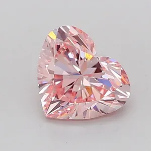 1.01ct HEART Fancy Intense Pink VS1 Coloured Lab diamond