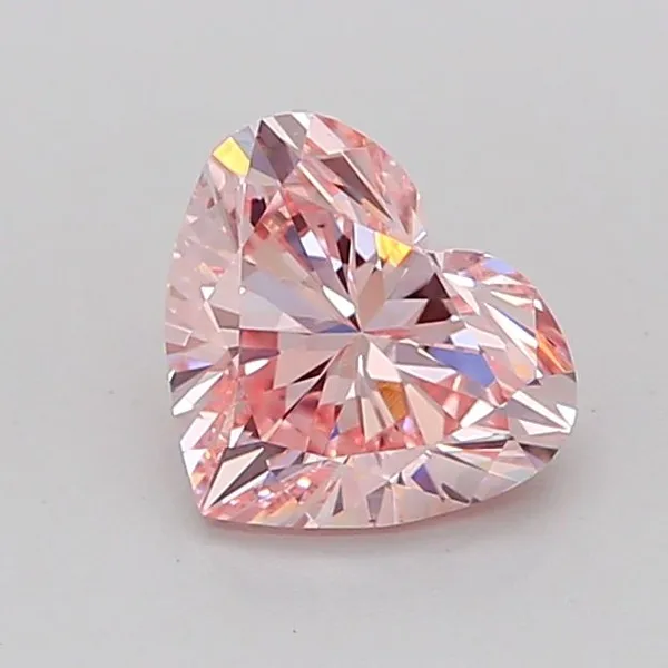 1.01ct HEART Fancy Intense Pink VS1 Coloured Lab diamond