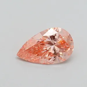 0.51ct PEAR Fancy Vivid Pink SI2 Coloured Lab diamond