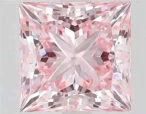 3.56ct PRINCESS Fancy Intense Pink VS1 Coloured Lab diamond