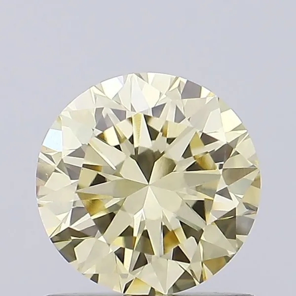 0.89ct ROUND Fancy Light Yellow VS1 Coloured Lab diamond