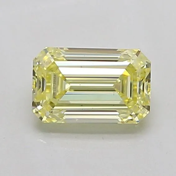 1.04ct EMERALD Fancy Yellow VS2 Coloured Lab diamond