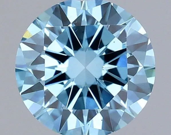 1.00ct ROUND Fancy Vivid Blue VS1 Coloured Lab diamond