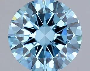 1ct ROUND Fancy Vivid Blue VS1 Coloured Lab diamond