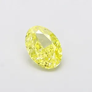 1.02ct OVAL Fancy Intense Yellow VVS2 Coloured Lab diamond