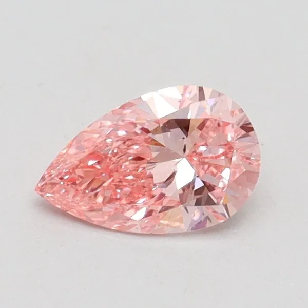 0.5ct PEAR Fancy Intense Pink SI1 Coloured Lab diamond