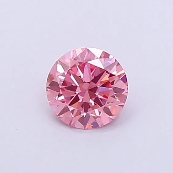 0.52ct ROUND Fancy Vivid Pink VVS1 Coloured Lab diamond