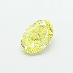 1.03ct OVAL Fancy Intense Yellow VS1 Coloured Lab diamond