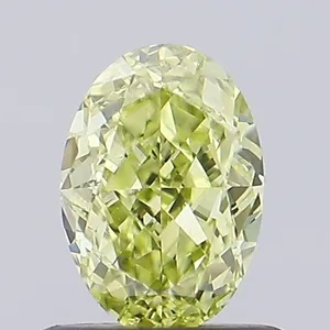 0.53ct OVAL Fancy Yellow VVS2 Coloured Lab diamond