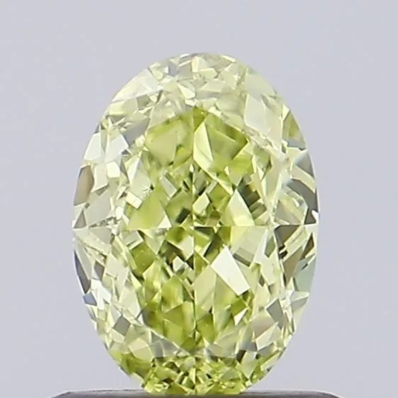 0.53ct OVAL Fancy Yellow VVS2 Coloured Lab diamond