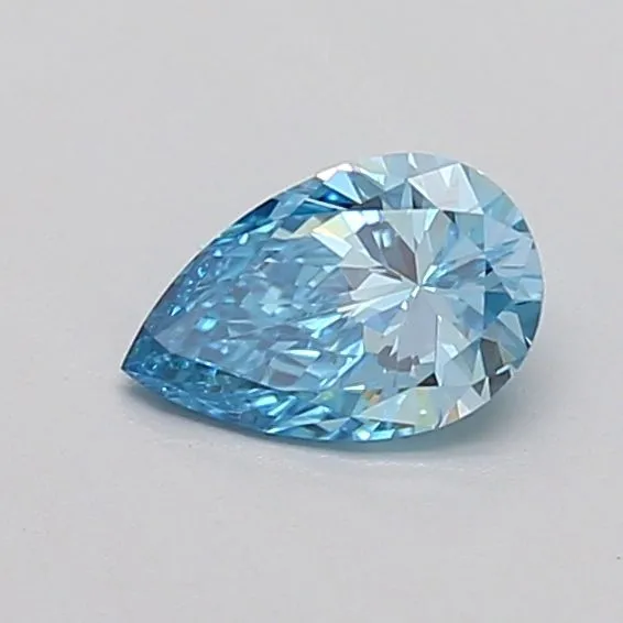 0.40ct PEAR Fancy Vivid Blue VS1 Coloured Lab diamond