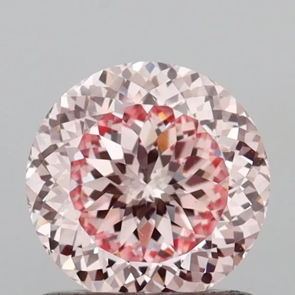 0.94ct ROUND Fancy Intense Pink VVS2 Coloured Lab diamond