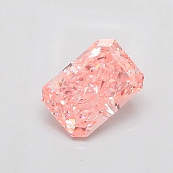 1.04ct RADIANT Fancy Vivid Pink VVS2 Coloured Lab diamond