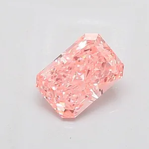 1.04ct RADIANT Fancy Vivid Pink VVS2 Coloured Lab diamond