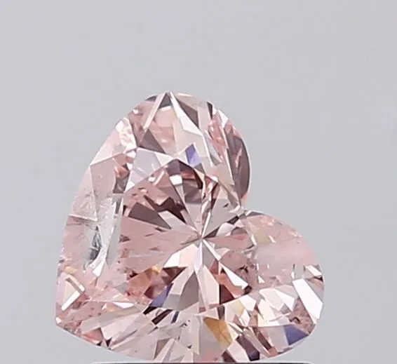 1ct HEART Fancy Pink I1 Coloured Lab diamond