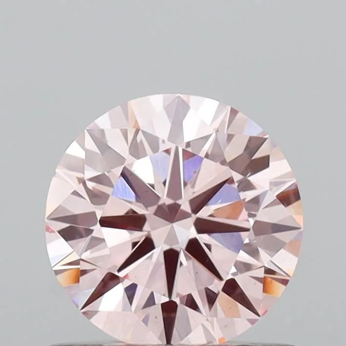 0.70ct ROUND Fancy Intense Pink VS2 Coloured Lab diamond