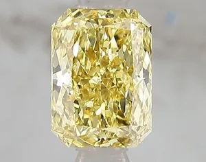 1.09ct RADIANT Fancy Vivid Yellow VS2 Coloured Lab diamond