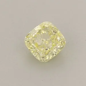 0.39ct CUSHION Fancy Light Yellow VVS2 Coloured Lab diamond