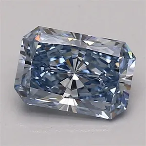 0.95ct RADIANT Fancy Vivid Blue VVS2 Coloured Lab diamond