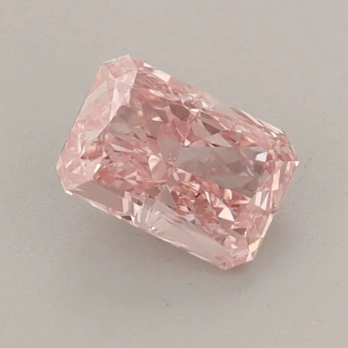 0.77ct RADIANT Fancy Vivid Pink VS1 Coloured Lab diamond