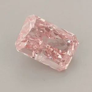 0.77ct RADIANT Fancy Vivid Pink VS1 Coloured Lab diamond