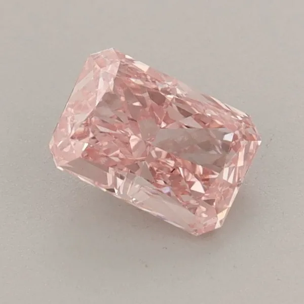 0.77ct RADIANT Fancy Vivid Pink VS1 Coloured Lab diamond