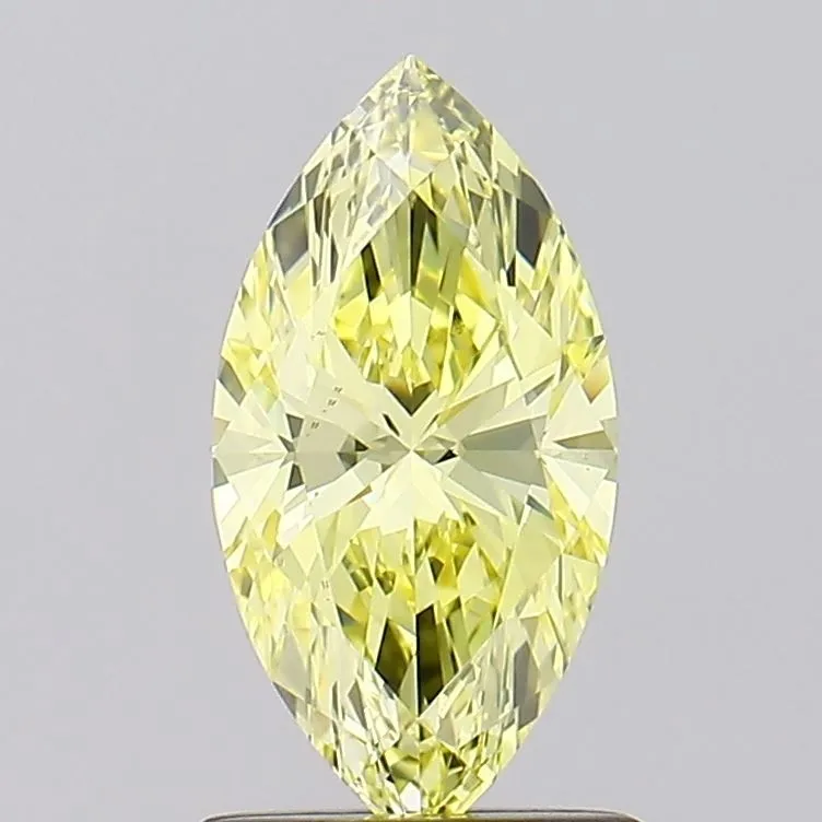 1.02ct MARQUISE Fancy Intense Yellow VS2 Coloured Lab diamond