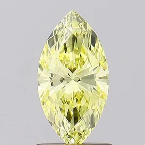 1.02ct MARQUISE Fancy Intense Yellow VS2 Coloured Lab diamond