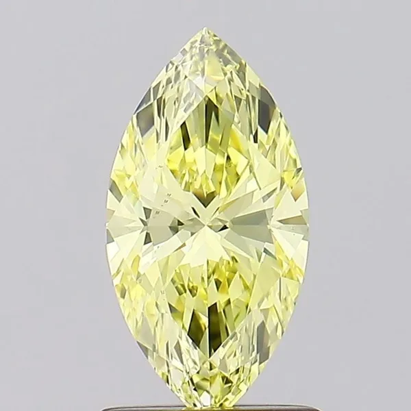 1.02ct MARQUISE Fancy Intense Yellow VS2 Coloured Lab diamond