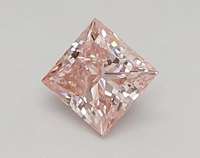 0.35ct PRINCESS Fancy Vivid Pink VVS2 Coloured Lab diamond