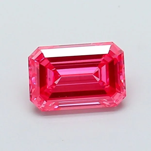 1.11ct EMERALD Fancy Vivid Pink VVS2 Coloured Lab diamond