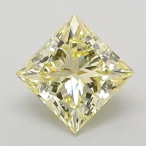 1.08ct PRINCESS Fancy Yellow VS1 Coloured Lab diamond