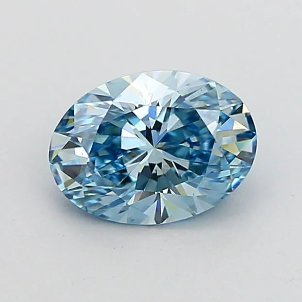 1.03ct OVAL Fancy Vivid Blue VS1 Coloured Lab diamond