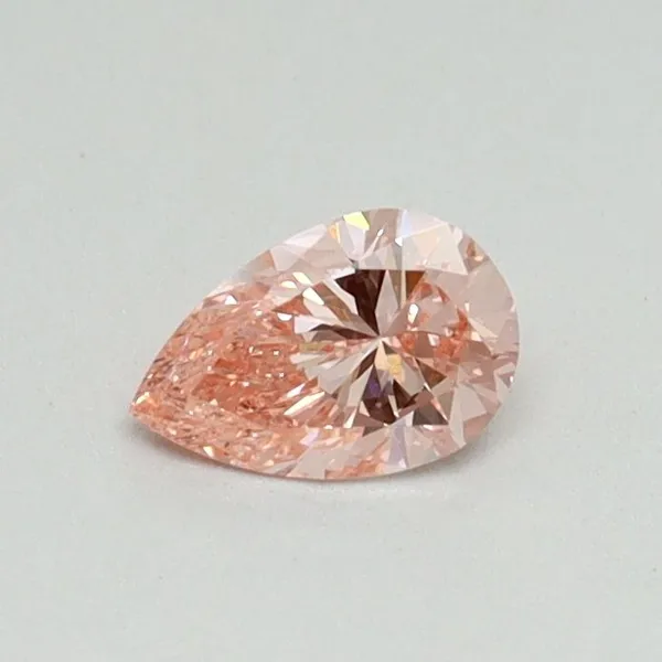 0.33ct PEAR Fancy Vivid Pink SI1 Coloured Lab diamond