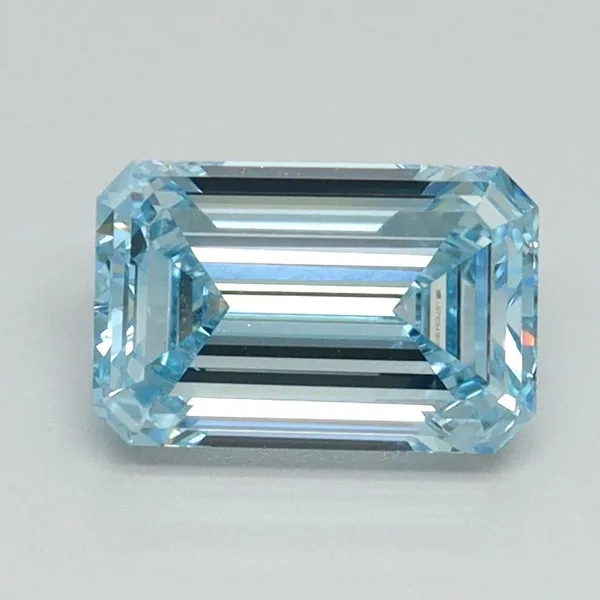 1.16ct EMERALD Fancy Intense Blue VVS2 Coloured Lab diamond