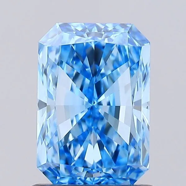 1.02ct RADIANT Fancy Vivid Blue VVS2 Coloured Lab diamond
