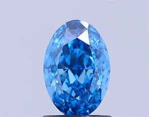 1.03ct OVAL Fancy Vivid Blue VS1 Coloured Lab diamond