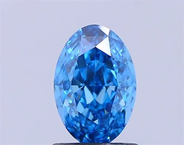 1.03ct OVAL Fancy Vivid Blue VS1 Coloured Lab diamond