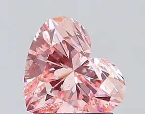1.5ct HEART Fancy Vivid Pink SI1 Coloured Lab diamond