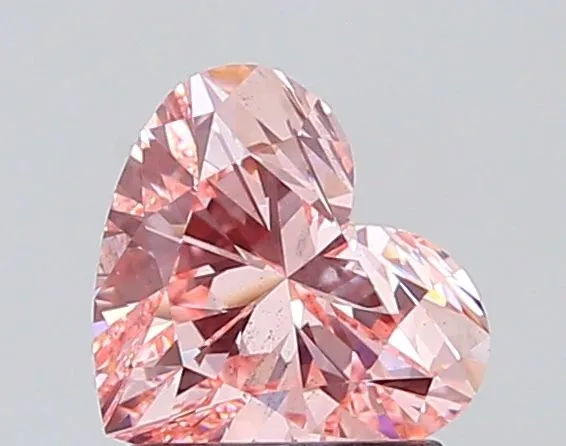1.5ct HEART Fancy Vivid Pink SI1 Coloured Lab diamond